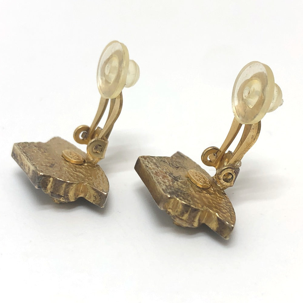 CHANEL Hat Motif 02A Earrings GP Women's Black