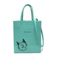 TIFFANY &amp; Co. Cat Street Small Shopping Tote, 2-Way Bag, Shoulder Bag, Handbag, Crossbody Bag, Leather, Women's, Blue