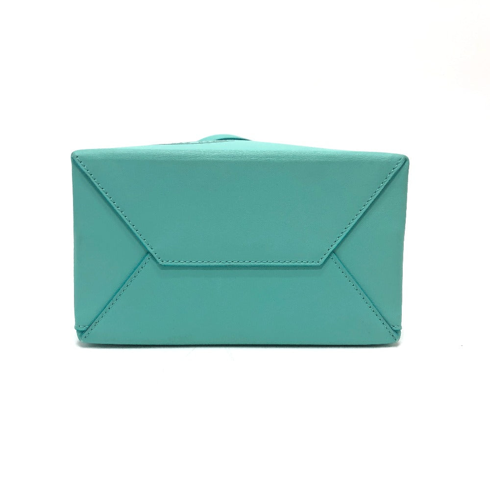 TIFFANY &amp; Co. Cat Street Small Shopping Tote, 2-Way Bag, Shoulder Bag, Handbag, Crossbody Bag, Leather, Women's, Blue