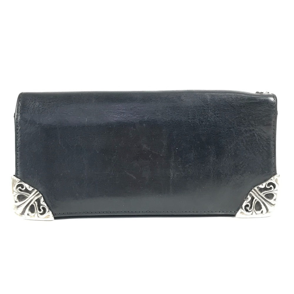 CHROME HEARTS Single Fold LNG SNGL FLD TIPS Bifold Long Wallet Long Wallet Leather Unisex Black
