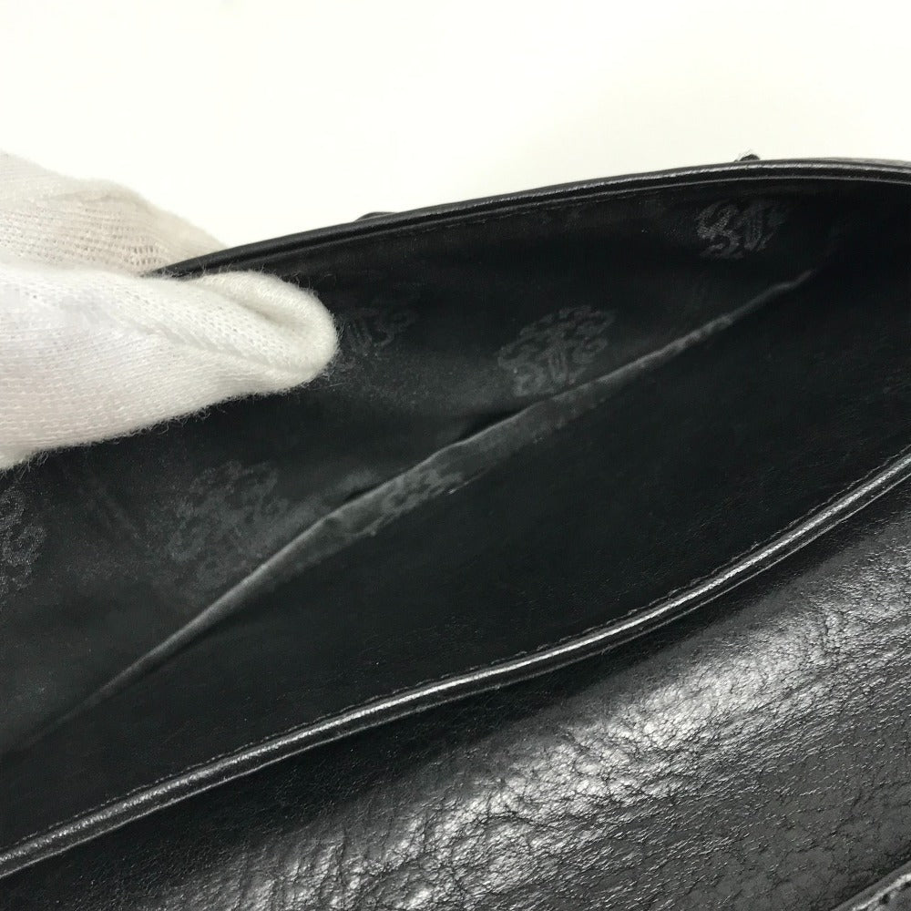 CHROME HEARTS Single Fold LNG SNGL FLD TIPS Bifold Long Wallet Long Wallet Leather Unisex Black