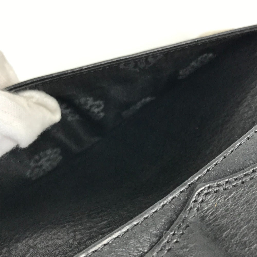 CHROME HEARTS Single Fold LNG SNGL FLD TIPS Bifold Long Wallet Long Wallet Leather Unisex Black