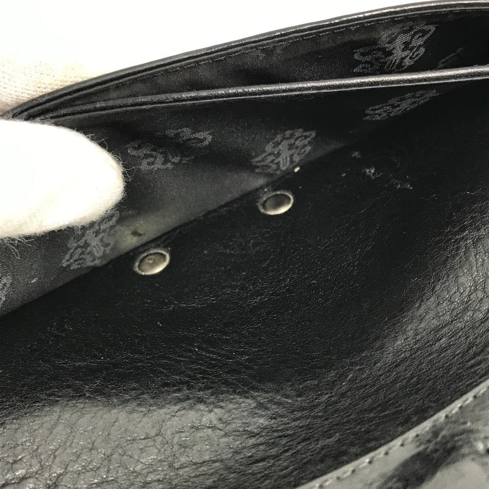 CHROME HEARTS Single Fold LNG SNGL FLD TIPS Bifold Long Wallet Long Wallet Leather Unisex Black