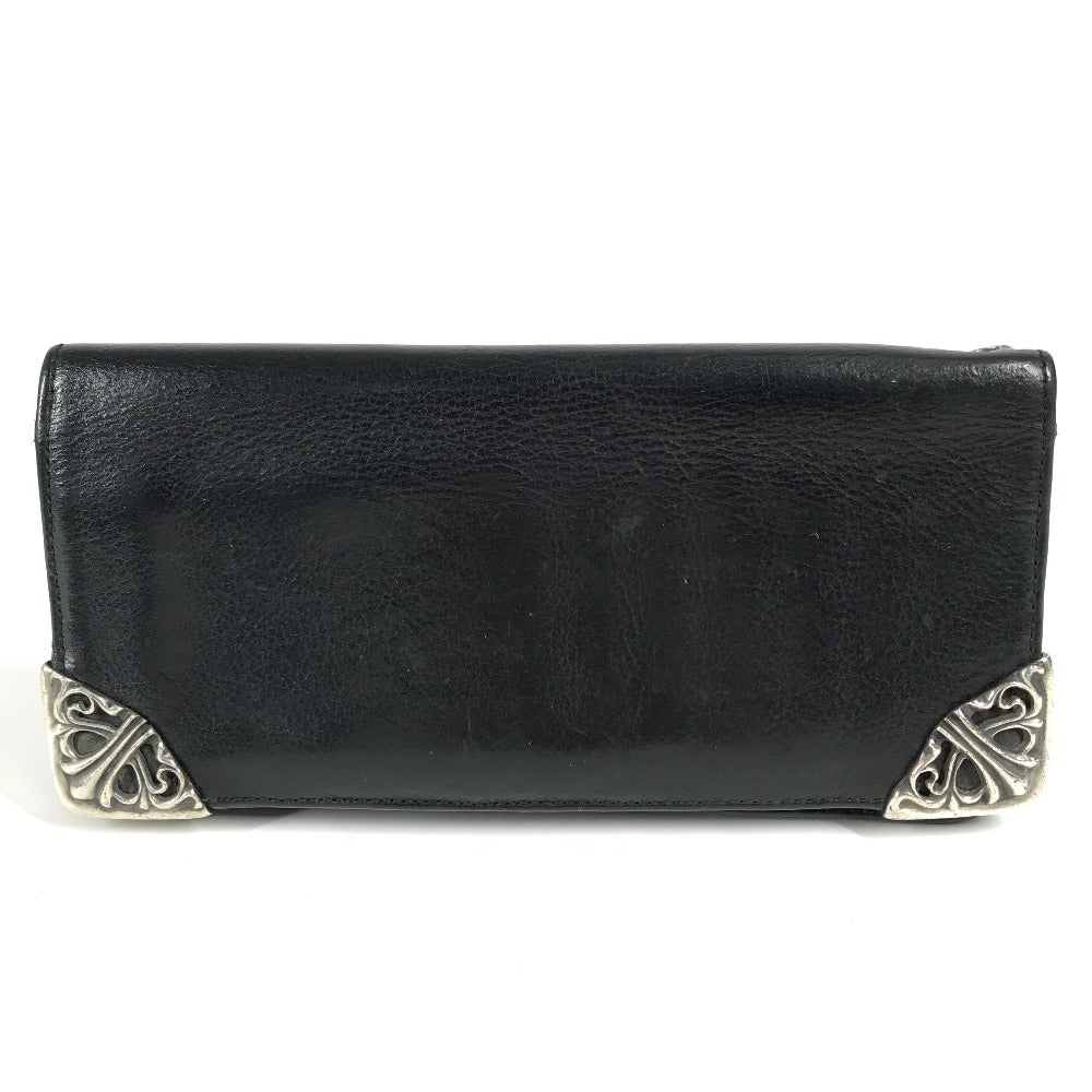 CHROME HEARTS Single Fold LNG SNGL FLD TIPS Bifold Long Wallet Long Wallet Leather Unisex Black