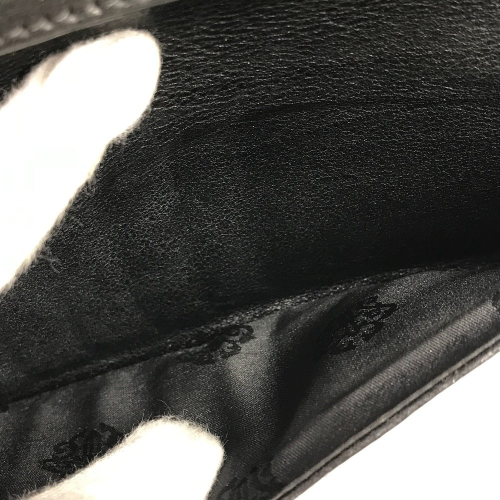 CHROME HEARTS Single Fold LNG SNGL FLD TIPS Bifold Long Wallet Long Wallet Leather Unisex Black