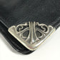 CHROME HEARTS Single Fold LNG SNGL FLD TIPS Bifold Long Wallet Long Wallet Leather Unisex Black