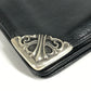 CHROME HEARTS Single Fold LNG SNGL FLD TIPS Bifold Long Wallet Long Wallet Leather Unisex Black
