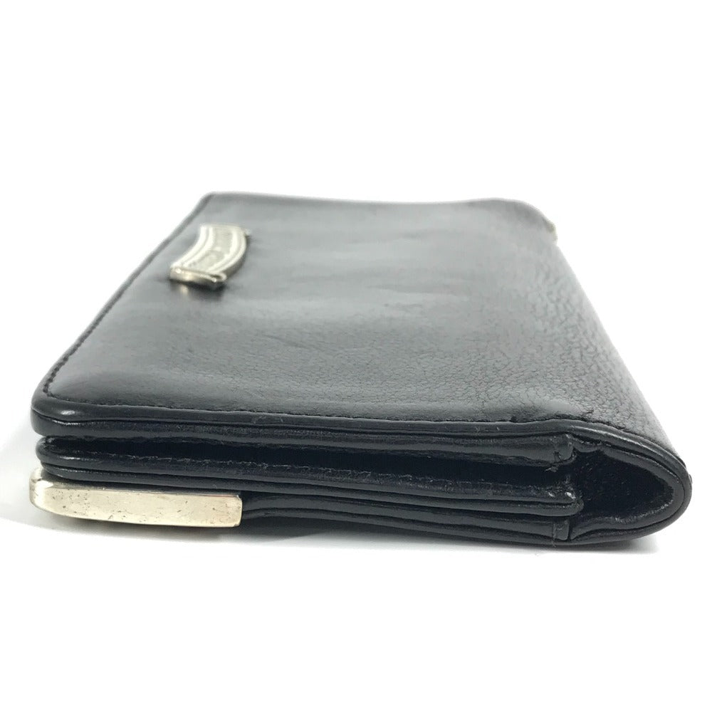 CHROME HEARTS Single Fold LNG SNGL FLD TIPS Bifold Long Wallet Long Wallet Leather Unisex Black
