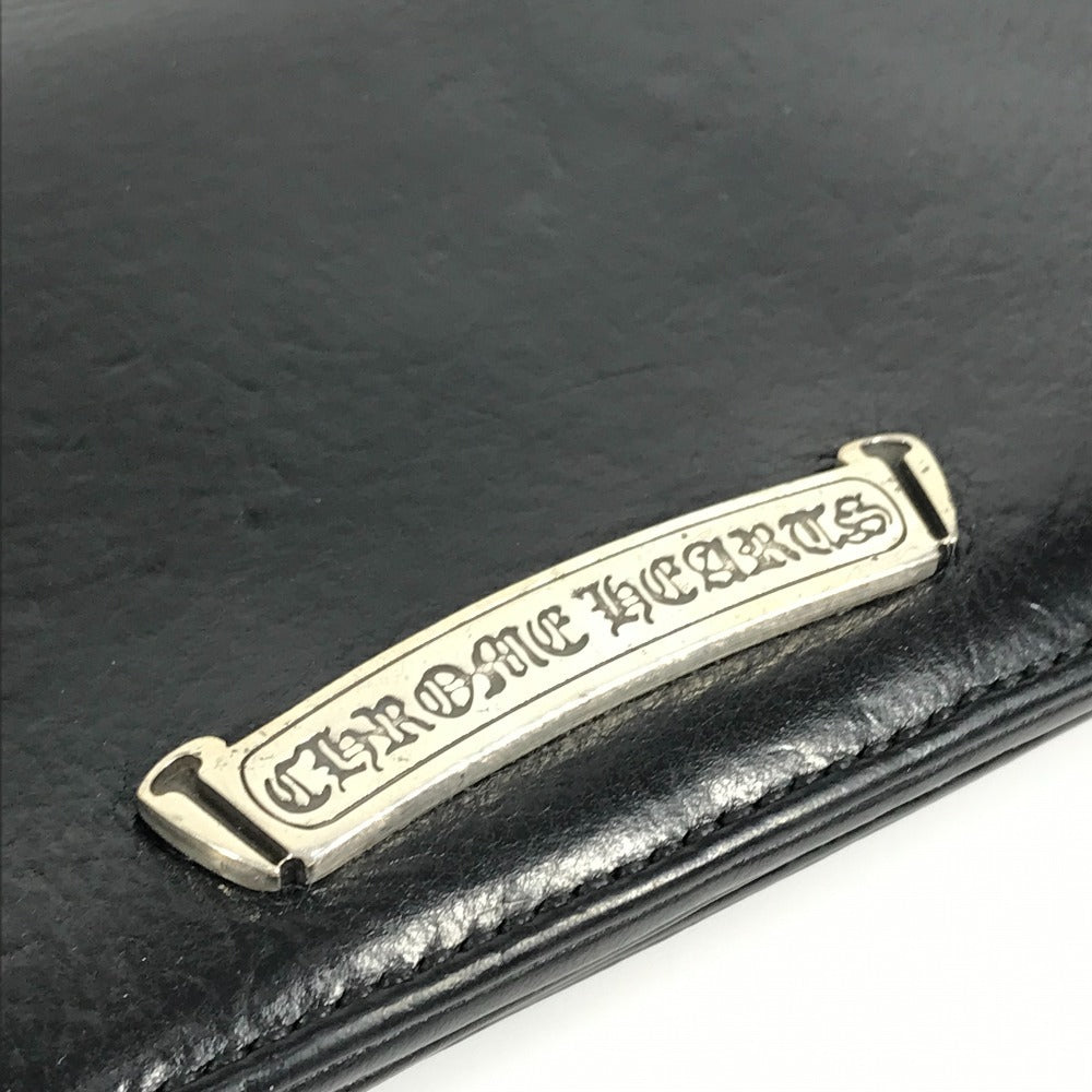CHROME HEARTS Single Fold LNG SNGL FLD TIPS Bifold Long Wallet Long Wallet Leather Unisex Black