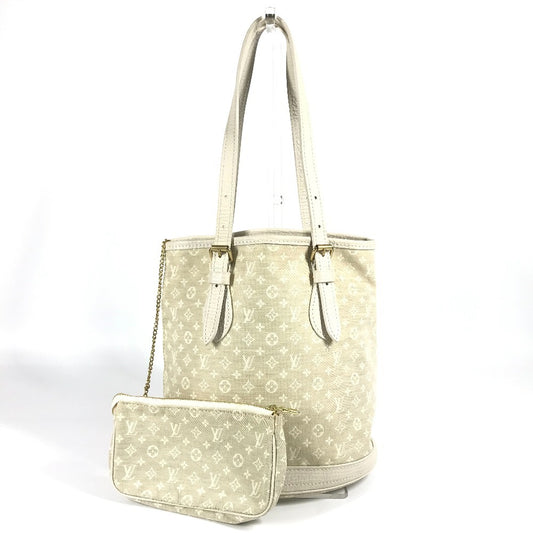 LOUIS VUITTON M95316 모노그램 미니 런 버킷 PM 버킷 PM 백 숄더백 버킷 타입 파우치 포함 숄더백 모노그램 미니 런 캔버스 여성 듄 화이트 시리즈
