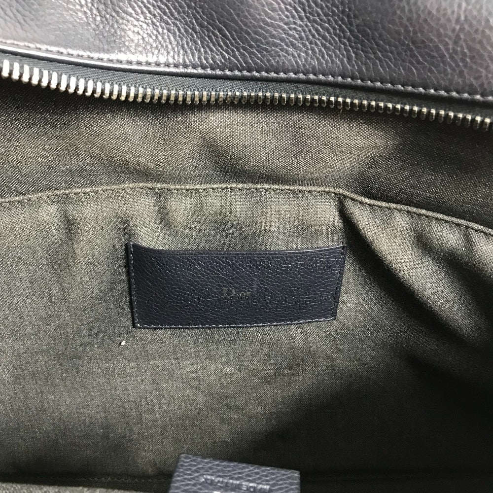 DIOR HOMME Crossbody Briefcase, 2-Way Bag, Shoulder Bag, Handbag, Business Bag, Leather, Men's, Navy