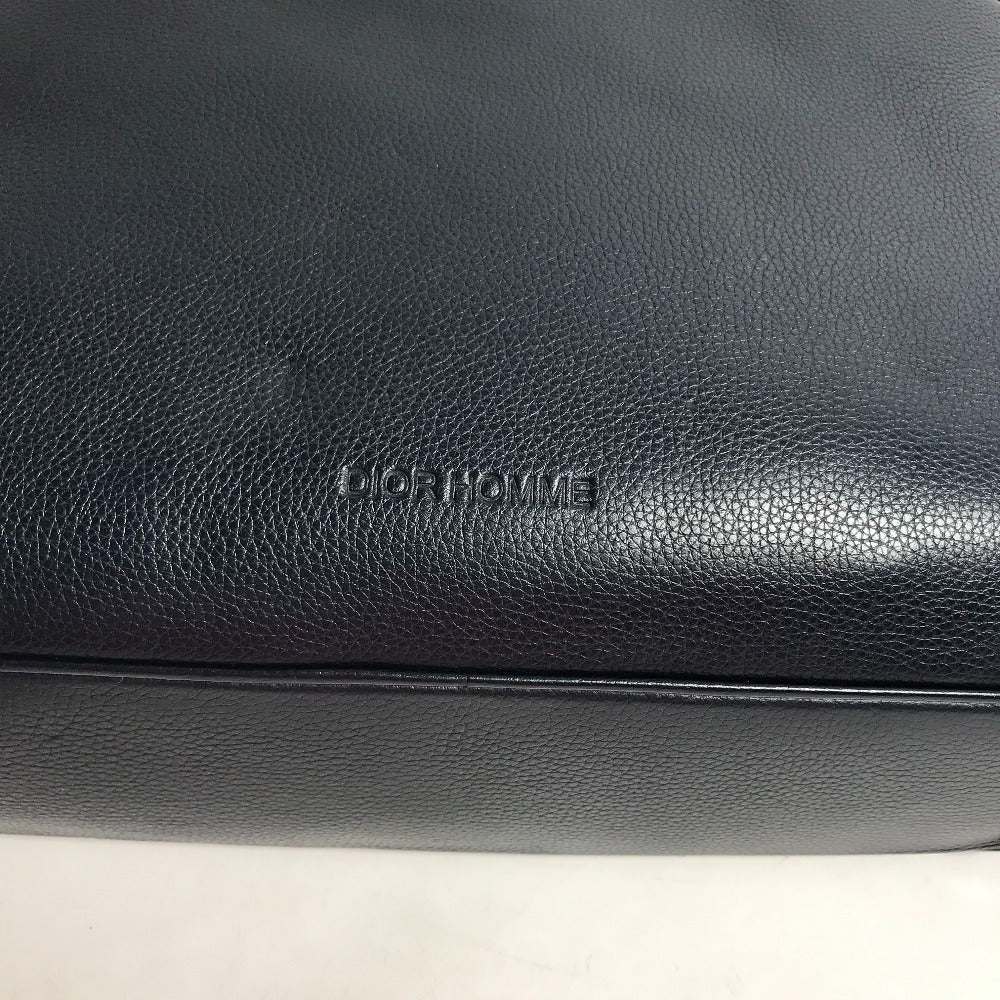 DIOR HOMME Crossbody Briefcase, 2-Way Bag, Shoulder Bag, Handbag, Business Bag, Leather, Men's, Navy