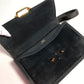HERMES Vintage Fons Belle 24 Shoulder Bag, Suede, Women's, Gray/Navy