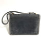 HERMES Vintage Fons Belle 24 Shoulder Bag, Suede, Women's, Gray/Navy
