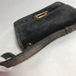 HERMES Vintage Fons Belle 24 Shoulder Bag, Suede, Women's, Gray/Navy