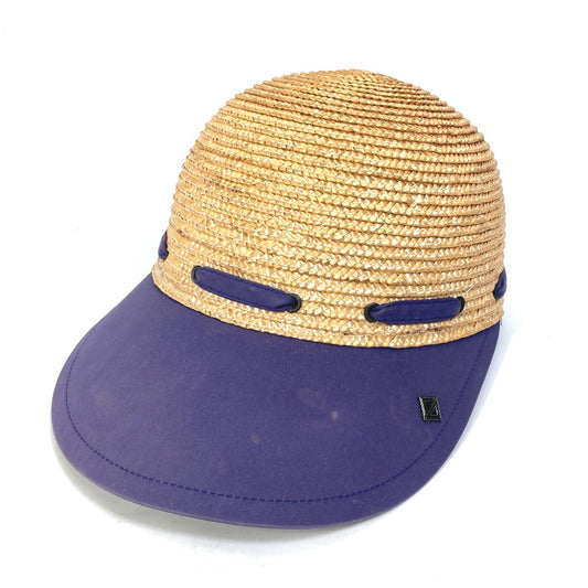 Dior Women's Cotton Straw Sports Cap with Ribbon, Navy/Beige