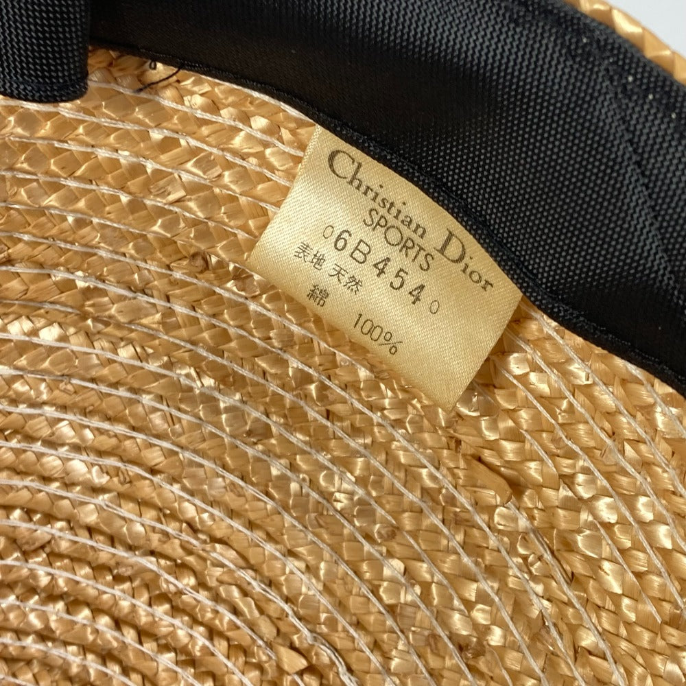 Dior Women's Cotton Straw Sports Cap with Ribbon, Navy/Beige