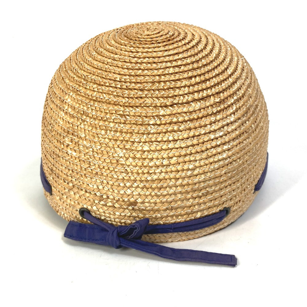 Dior Women's Cotton Straw Sports Cap with Ribbon, Navy/Beige