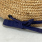 Dior Women's Cotton Straw Sports Cap with Ribbon, Navy/Beige