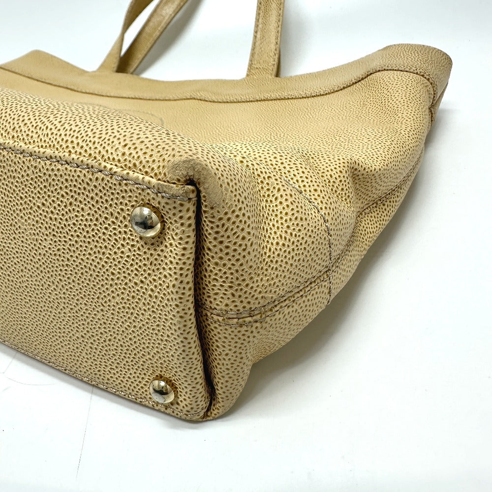 CHANEL Shoulder Bag, Coco Mark, CC Tote Bag, Caviar Skin, Women's, Beige