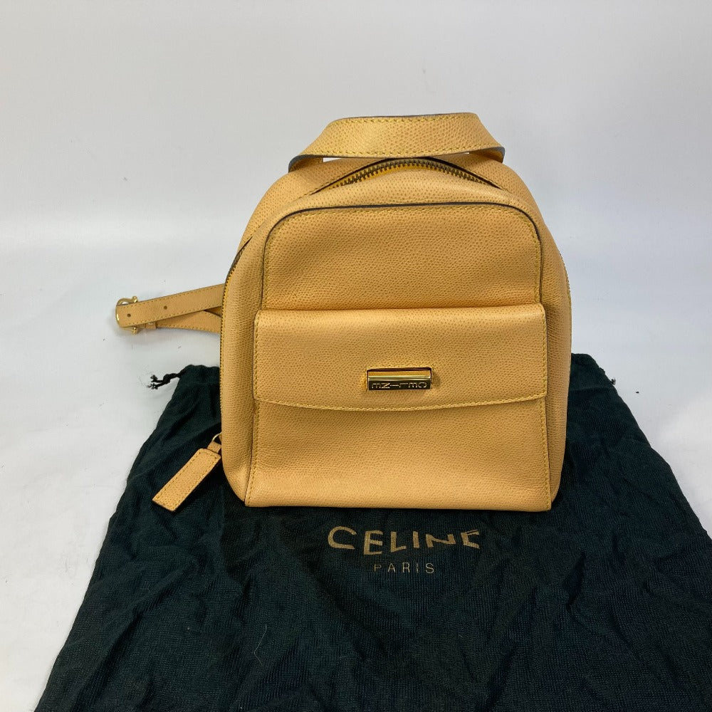 CELINE バックパック カバン ヴィンテージ ミニリュック リュックサック レザー レディース ベージュ