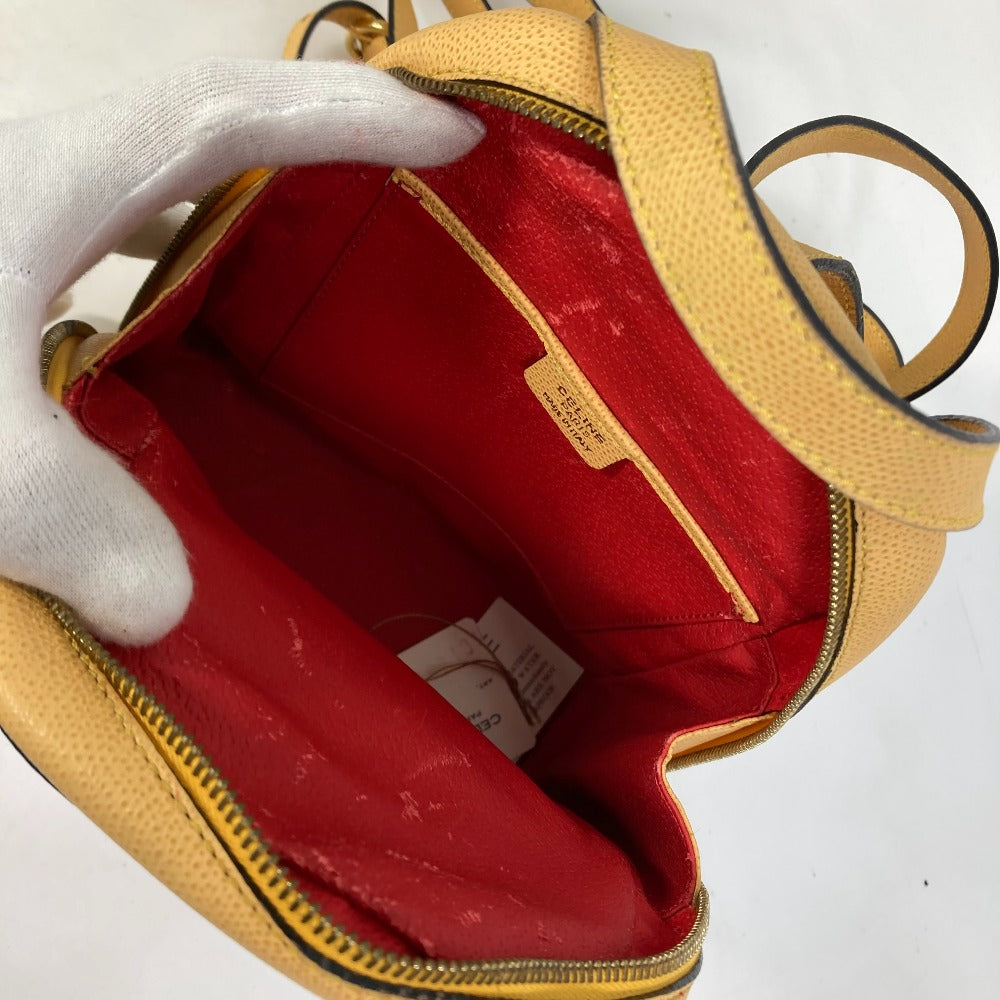 CELINE バックパック カバン ヴィンテージ ミニリュック リュックサック レザー レディース ベージュ