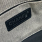 CHANEL No.5 CC Camellia Coco Mark Chain Shoulder Bag Canvas Women's Gray