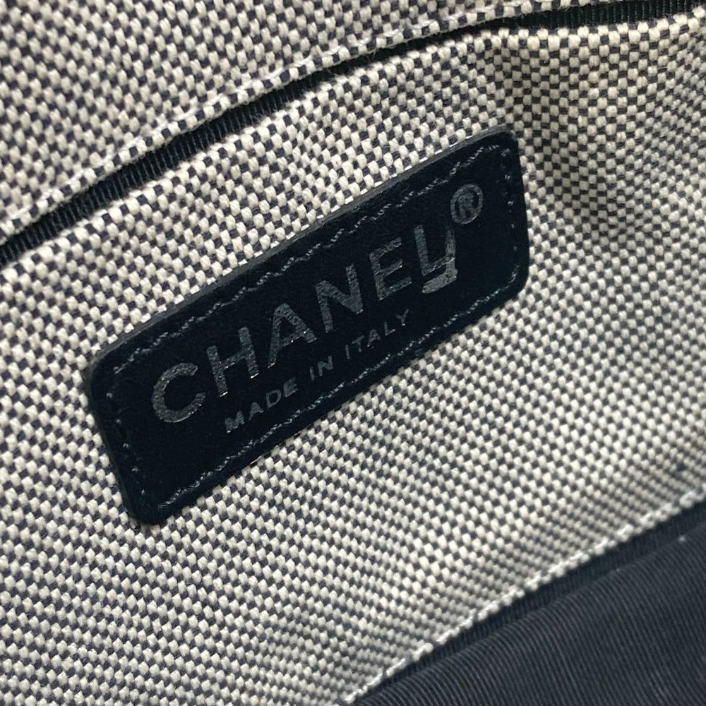 CHANEL No.5 CC Camellia Coco Mark Chain Shoulder Bag Canvas Women's Gray