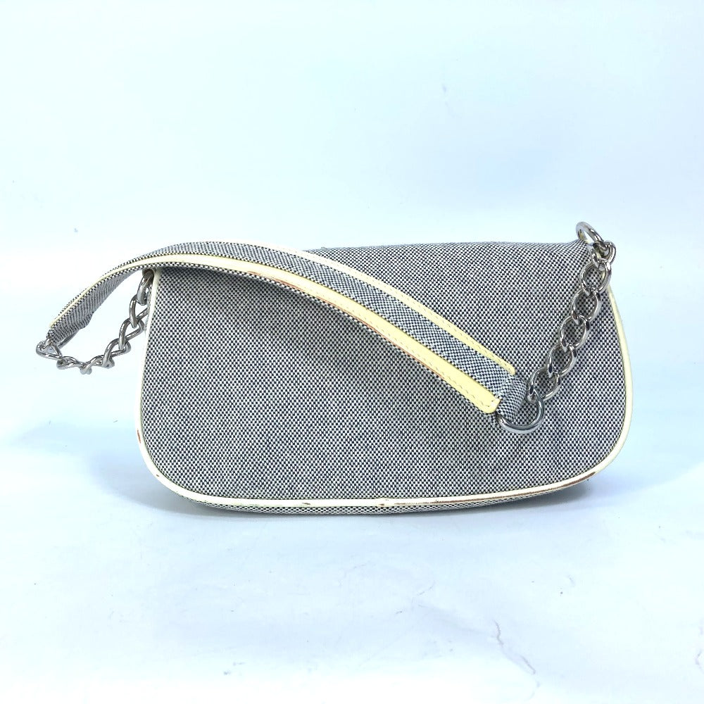CHANEL No.5 CC Camellia Coco Mark Chain Shoulder Bag Canvas Women's Gray
