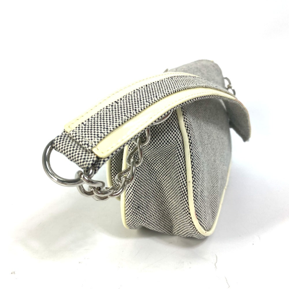 CHANEL No.5 CC Camellia Coco Mark Chain Shoulder Bag Canvas Women's Gray