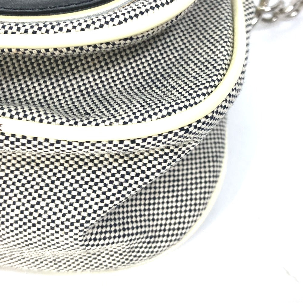 CHANEL No.5 CC Camellia Coco Mark Chain Shoulder Bag Canvas Women's Gray