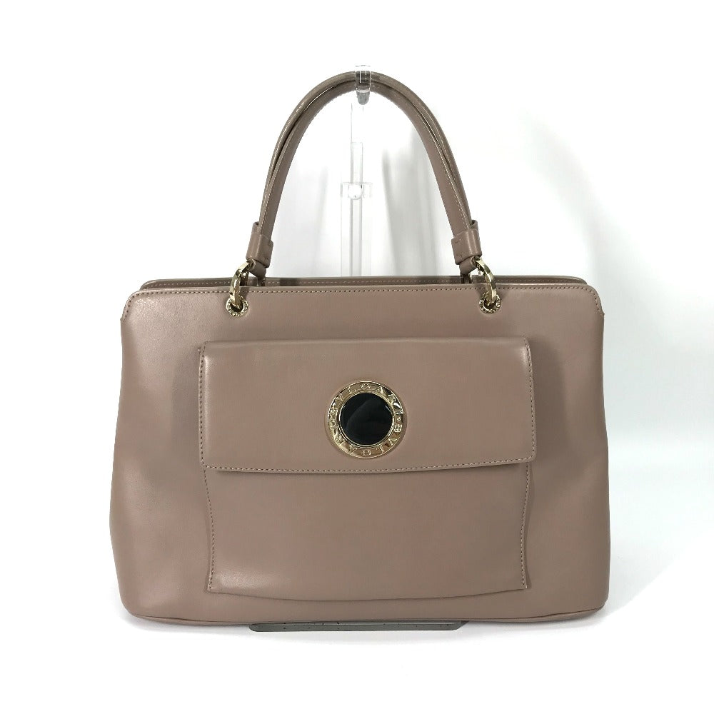 BVLGARI ブルガリブルガリ ロゴ トートバッグ 2WAYバッグ ハンドバッグ 肩掛け カバン ショルダーバッグ レザー レディース ピンクベージュ系 - brandshop-reference