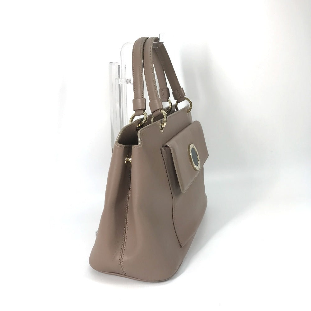 BVLGARI ブルガリブルガリ ロゴ トートバッグ 2WAYバッグ ハンドバッグ 肩掛け カバン ショルダーバッグ レザー レディース ピンクベージュ系 - brandshop-reference
