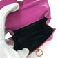 CELINE Mini Vintage Leather Handbag, Women's, Purple