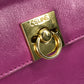 CELINE Mini Vintage Leather Handbag, Women's, Purple