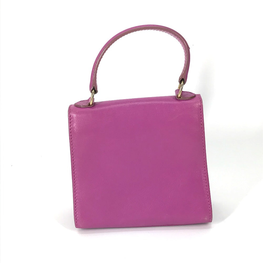 CELINE Mini Vintage Leather Handbag, Women's, Purple