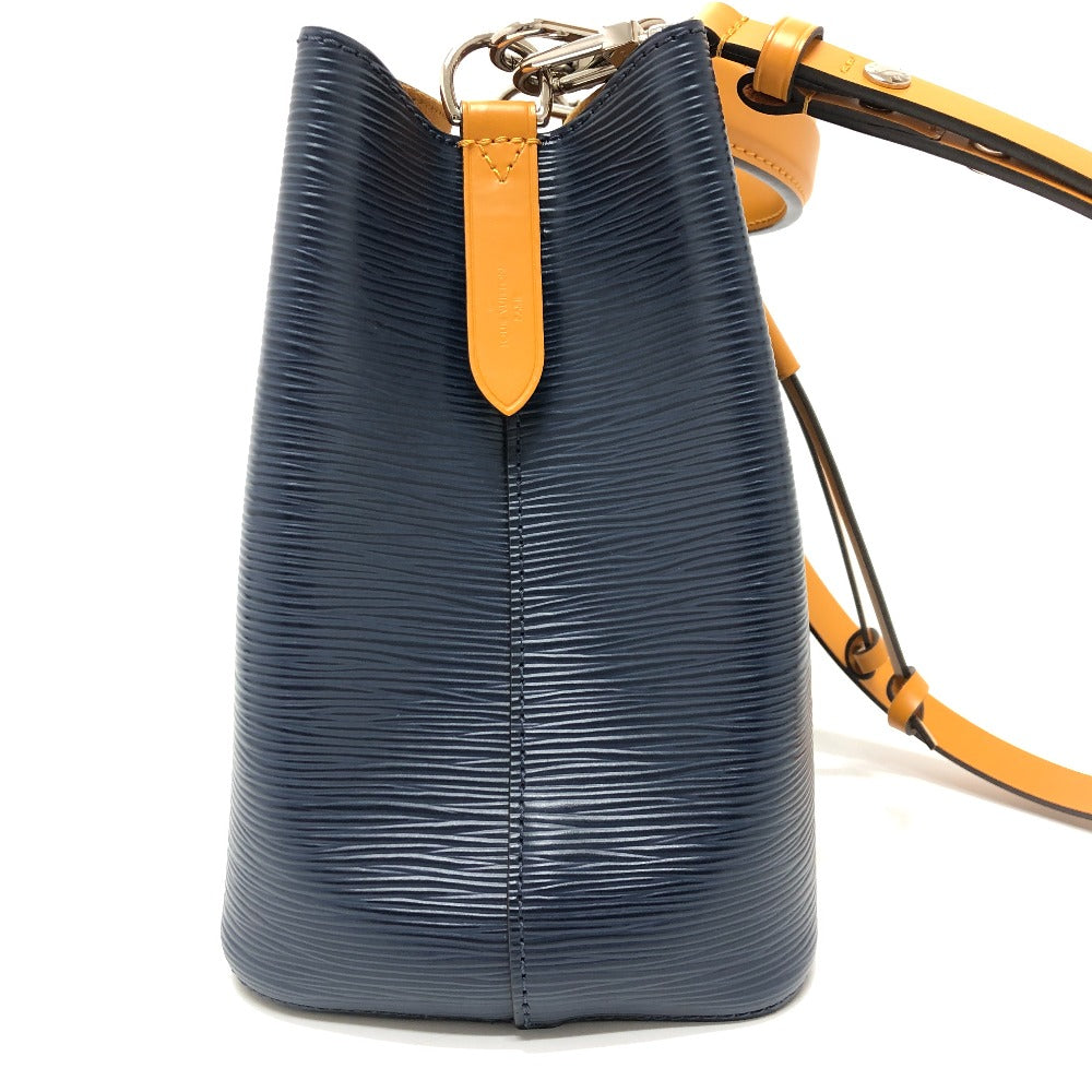 LOUIS VUITTON M53610 エピ ネオノエ バイカラーバッグ 肩掛け ハンドバッグ ショルダーバッグ エピレザー レディース アンディゴ/サフラン ネイビー