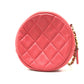 CHANEL CC Coco Mark Matelasse Mini Round Chain Bag, Pouch, Shoulder Bag, Lambskin, Women's, Pink