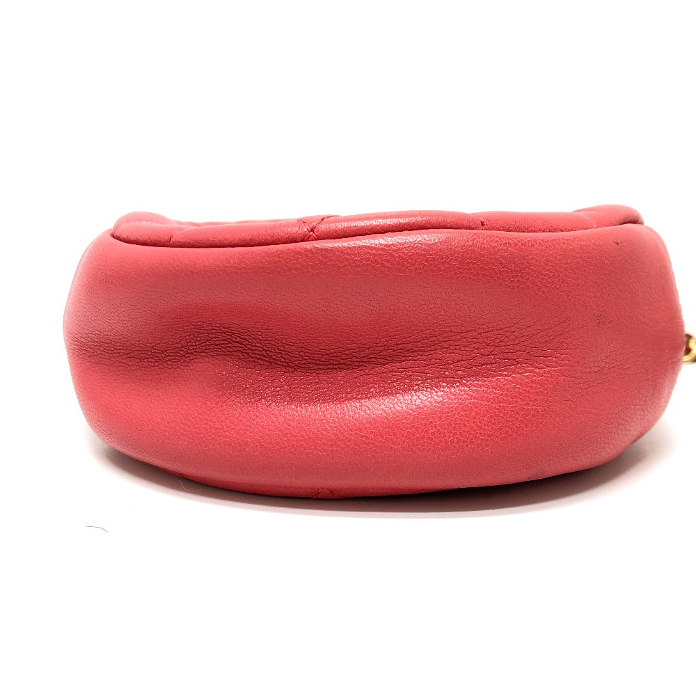 CHANEL CC Coco Mark Matelasse Mini Round Chain Bag, Pouch, Shoulder Bag, Lambskin, Women's, Pink