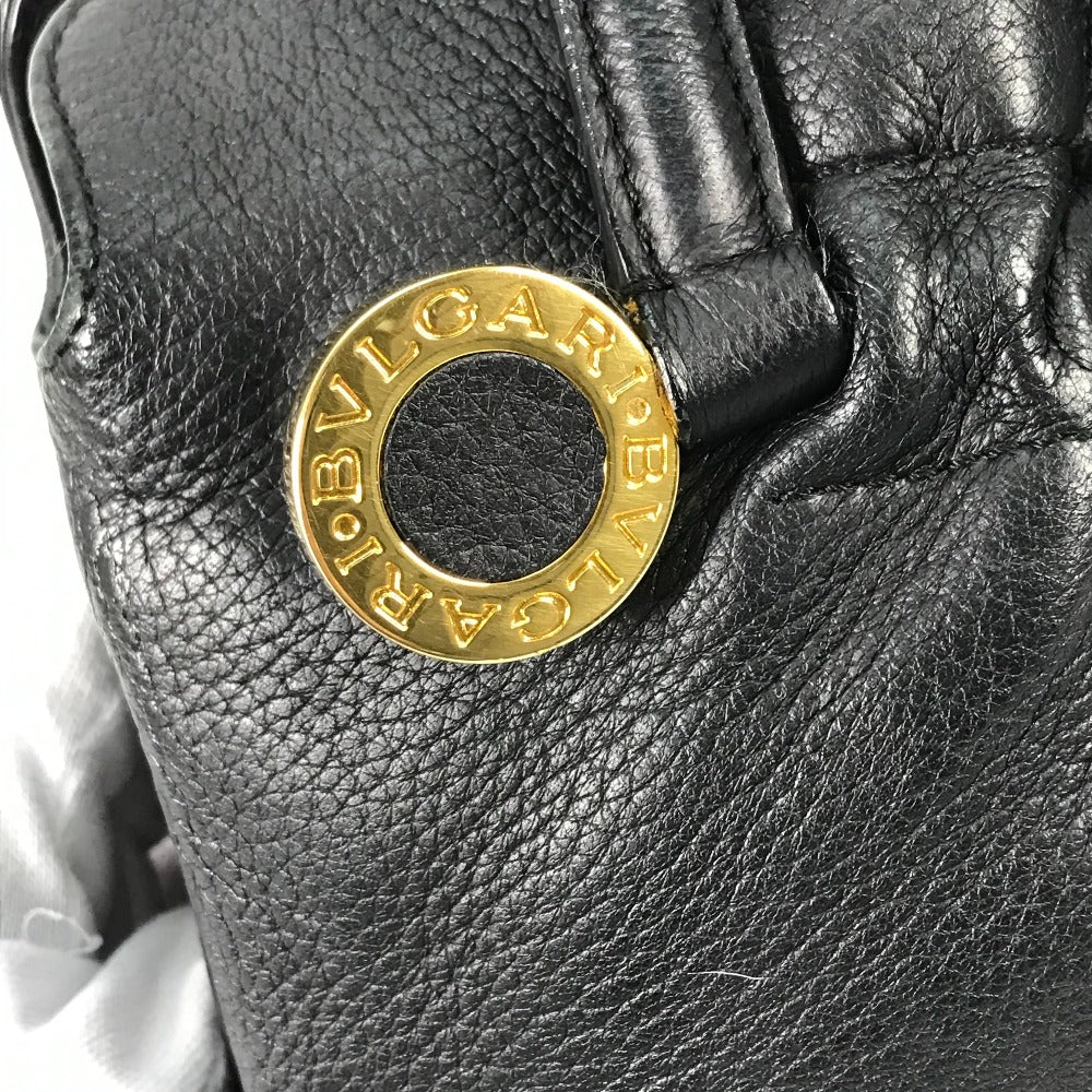 BVLGARI BVLGARI BVLGARI Handbag Bag Tote Bag Leather Women's Black