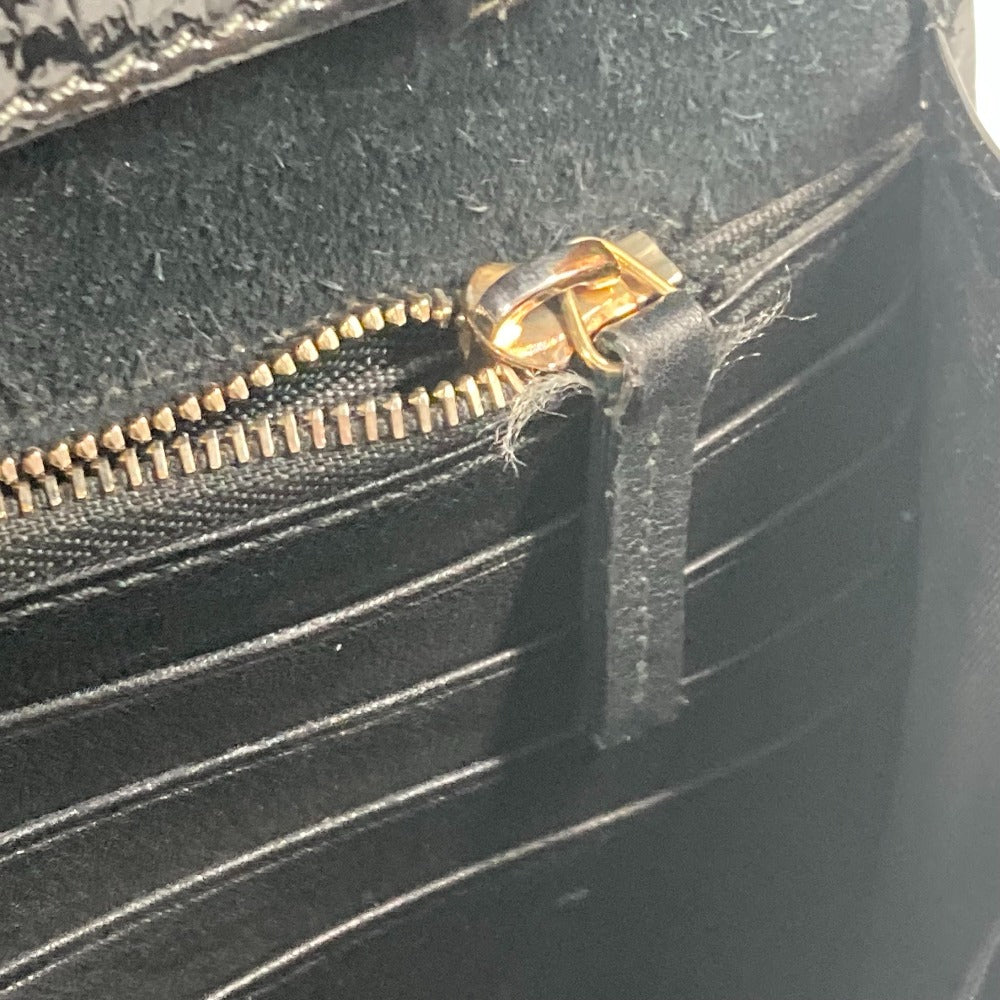 GUCCI 354086 GG マイクログッチ グッチニース カバン 斜め掛け ショルダーウォレット 長財布 ショルダーバッグ エナメル レディース ブラック