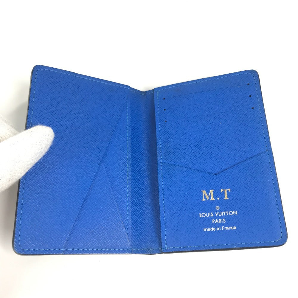 LOUIS VUITTON M63329 タイガ オーガナイザー ドゥ ポッシュ 名刺入れ パスケース 2つ折り カードケース タイガレザー ユニセックス ブラック