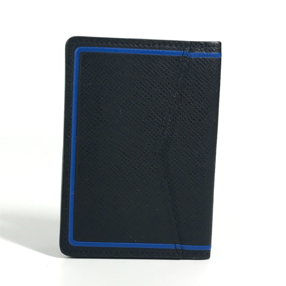 LOUIS VUITTON M63329 タイガ オーガナイザー ドゥ ポッシュ 名刺入れ パスケース 2つ折り カードケース タイガレザー ユニセックス ブラック