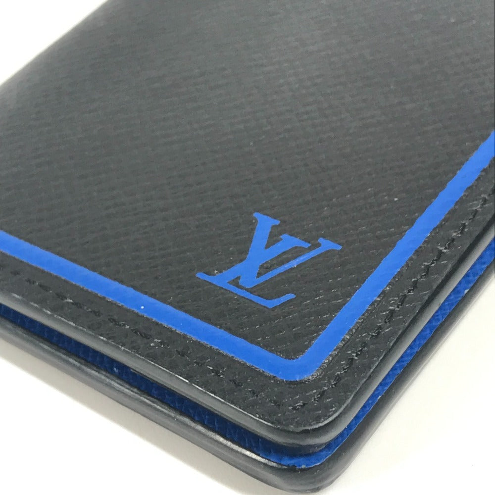 LOUIS VUITTON M63329 タイガ オーガナイザー ドゥ ポッシュ 名刺入れ パスケース 2つ折り カードケース タイガレザー ユニセックス ブラック