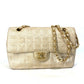 CHANEL Coco Mark CC Chocobar Double Chain Crossbody Shoulder Bag Canvas Women's Beige