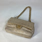 CHANEL Coco Mark CC Chocobar Double Chain Crossbody Shoulder Bag Canvas Women's Beige