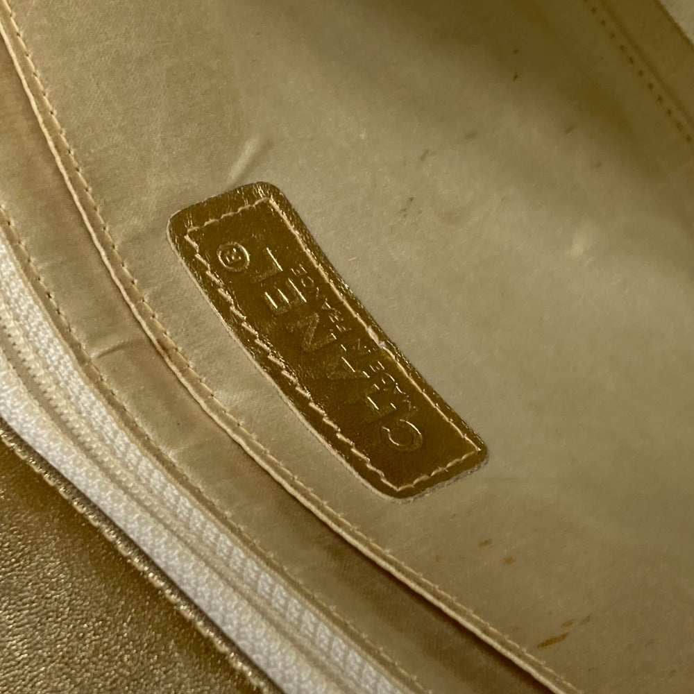 CHANEL Coco Mark CC Chocobar Double Chain Crossbody Shoulder Bag Canvas Women's Beige