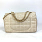 CHANEL Coco Mark CC Chocobar Double Chain Crossbody Shoulder Bag Canvas Women's Beige