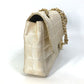 CHANEL Coco Mark CC Chocobar Double Chain Crossbody Shoulder Bag Canvas Women's Beige