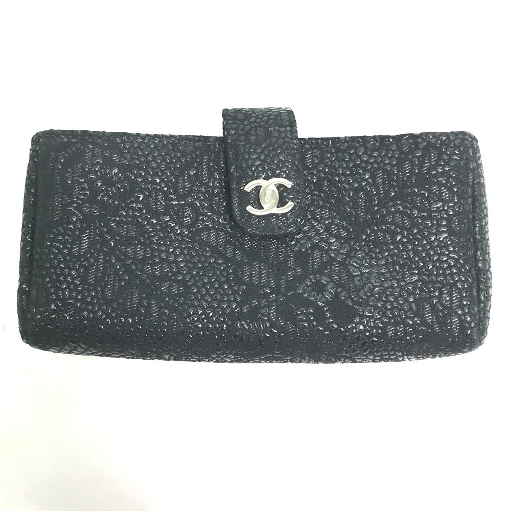 CHANEL ココマーク CC コインケース ポーチ レザー レディース ブラック